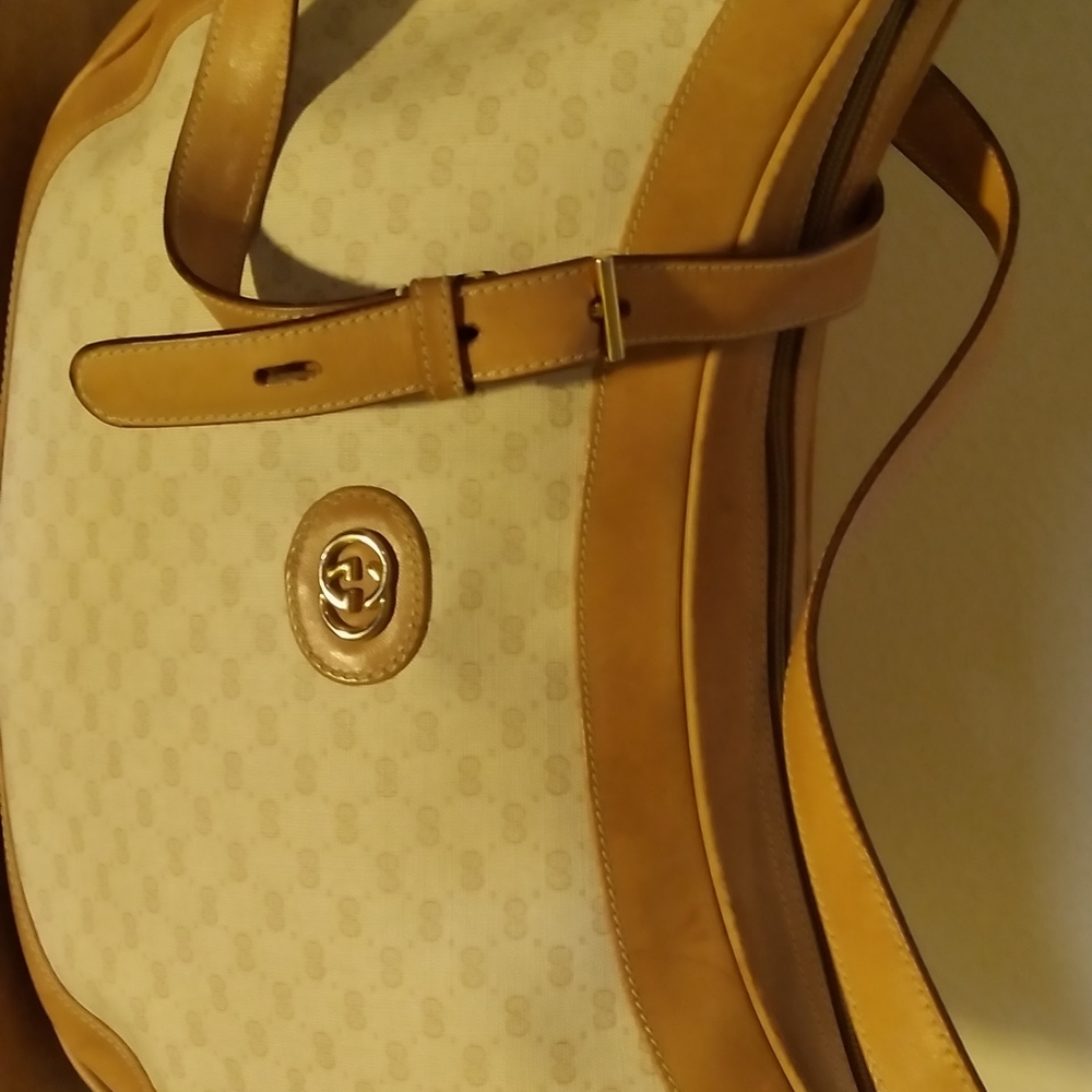 Authentic Gucci Monogram Leather Handbag - Picture 7 of 16